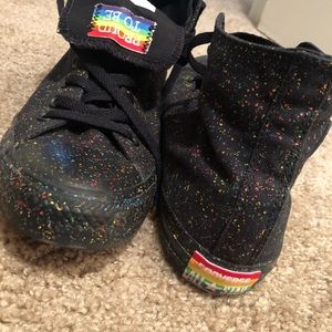 Black high top Pride Converse